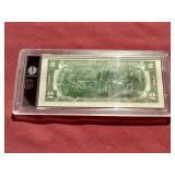 Beautiful Slabbed Painted Uncirculated $2 Note