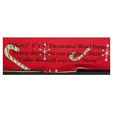 Set of 2 Melannco Festive Photo Frames Cheer and Merry 6x4 Inch Holiday Decor