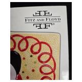Fitz and Floyd Sugar Coated Christmas Snowman Elongated Tray