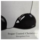 Fitz and Floyd Sugar Coated Christmas Snowman Elongated Tray