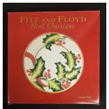 Fitz and Floyd Holiday Plates Set: Dear Santa Sentiment Tray and Noel Classique Canape Plate