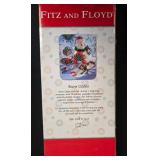 Fitz and Floyd Snow Circles Holiday Snowman Serving Tray