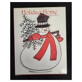 Holiday Home by Fitz and Floyd Snowman Canape Plate in Box