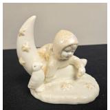 Coca-Cola Heritage Polar Bear and Child on Moon Dept 56 Snowbaby