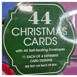 Christmas Shadow Box Decor and Christmas Cards with Envelopes - qty of cards unverified
