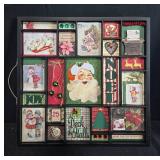 Christmas Shadow Box Decor and Christmas Cards with Envelopes - qty of cards unverified