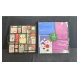 Christmas Shadow Box Decor and Christmas Cards with Envelopes - qty of cards unverified