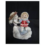Christmas Decor Collection with Dreamsicles Cherub Figurine, Glass Tree, and Bell Ornament