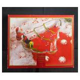 Gorham Winter Follies 8" Candy Dish with Santa