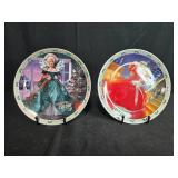 Set of 2 Enesco Limited Edition Barbie Holiday Collector Plates 1988 & 1995