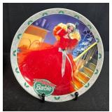 Set of 2 Enesco Limited Edition Barbie Holiday Collector Plates 1988 & 1995