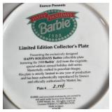 Set of 2 Enesco Limited Edition Barbie Holiday Collector Plates 1988 & 1995