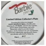 Set of 2 Enesco Limited Edition Barbie Holiday Collector Plates 1988 & 1995