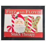 Fitz and Floyd Joy Santa Elongated Snack Tray in Box