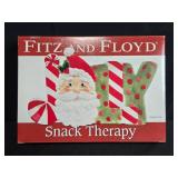 Fitz and Floyd Joy Santa Elongated Snack Tray in Box