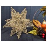 Fall and Holiday Decor Collection with Pumpkin Centerpiece, Wire Star, and Mickey Ornament