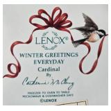 Decorative Plate Lot: Barbie Wedding Day Limited Edition, Lenox Winter Greetings Cardinal, and Clear Glass Serving Platter