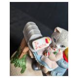 Kitty Cucumber Family Schmid Christmas Ceramic Music Box
