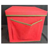Christmas Holiday Decor Lot with Storage Box, Sleigh Organizer and Coasters