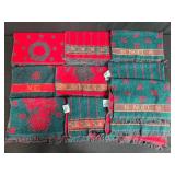 Set of Fieldcrest Noel Holiday Cotton Hand Towels