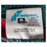 Set of Fieldcrest Noel Holiday Cotton Hand Towels