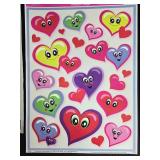 Assorted Window Clings Holiday and Heart Designs
