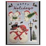 Collection of Holiday and Winter Window Gel Clings