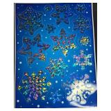 Collection of Holiday and Winter Window Gel Clings