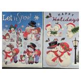 Collection of Holiday and Winter Window Gel Clings