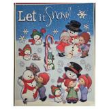 Collection of Holiday and Winter Window Gel Clings