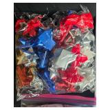 Christmas Basket with Ornaments, Gift Bows, Snowflake Decor, and Gift Bag