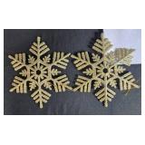 Christmas Basket with Ornaments, Gift Bows, Snowflake Decor, and Gift Bag
