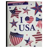 Set of Patriotic Window Clings for Independence Day and Fourth of July