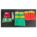 Party Supplies Lot with Plastic Tablecovers Napkins Utensils and Cups