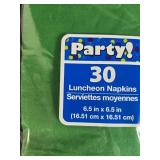 Party Supplies Lot with Plastic Tablecovers Napkins Utensils and Cups