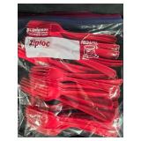 Party Supplies Lot with Plastic Tablecovers Napkins Utensils and Cups