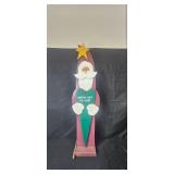 Wooden Porch Santa Christmas Decor and Holiday Wreath Set
