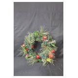 Wooden Porch Santa Christmas Decor and Holiday Wreath Set