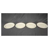Set of 4 Glass Wine Goblets, 4 Dinner Plates, and Holiday Snowflake Tree Topper & Soap Dish