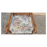 Vintage Wooden Rocking Chair with Floral Upholstered Seat