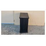 Black Wooden Storage Cabinet with Adjustable Shelves 30x31x16 in