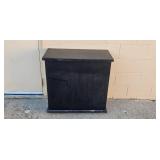 Black Wooden Storage Cabinet with Adjustable Shelves 30x31x16 in