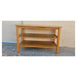 Wooden 3-Tier Open Shelf Console Table 26x40x20 Inches
