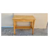 Oak Wood Console Table with Drawer and Shelf 36in x 34in x 29in