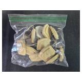 Bathroom Accessory Set with Towels, Soap Dish, Tumbler, Candle Holder, and Curtain Hooks