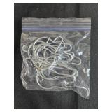 Decorative Set with 2 Floral Canisters, Green Plastic Bathroom Accessories, and S-Hooks