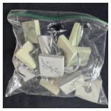 Bathroom Decor Set with Leaf Motif Towels, Red Ceramic Accessories, and Shower Hooks