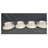 Gibson Housewares White China Dinnerware Set with Silver Trim - display not inc