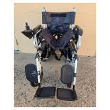 Huweishen Electric Folding Wheelchair with Joystick Control