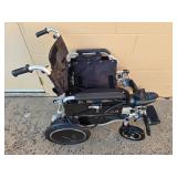 Huweishen Electric Folding Wheelchair with Joystick Control